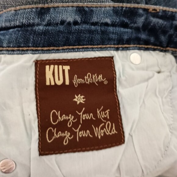 Kut from the Kloth Midrise Boyfriend Jeans Stretch Size 2 Blue Denim Womens - Picture 9 of 11